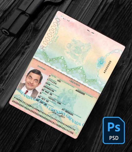 Grenada passport PSD